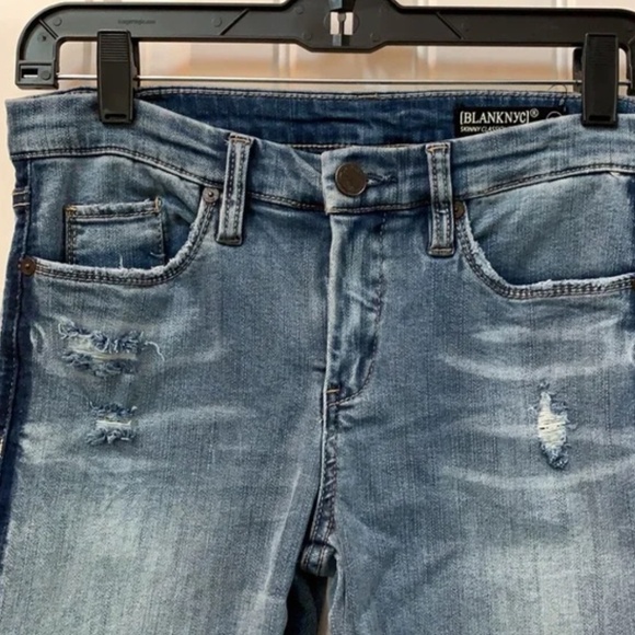 BLANK NYC Side Stripe Tuxedo Skinny Classic Raw Hem Jean 27 - Picture 4 of 10